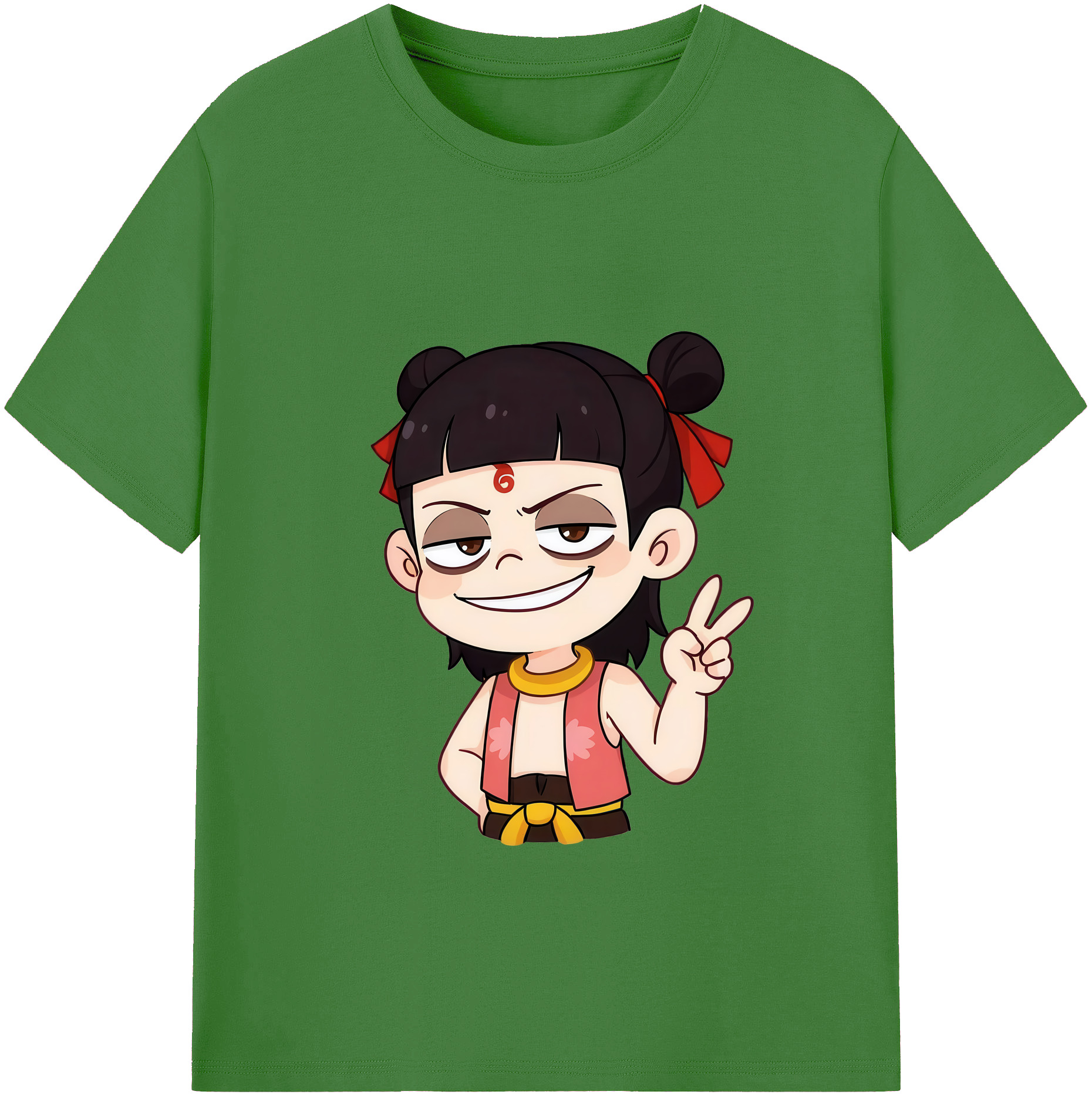 （画像用） Ne Zha 2 ナタ 魔童の大暴れ レディースカジュアルプリントTシャツ（綿100％）
